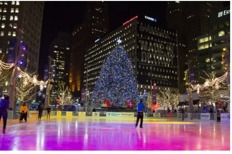 Ice-Skating at Campus Martius Park