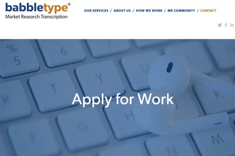 BabbleType-Transcription jobs from home