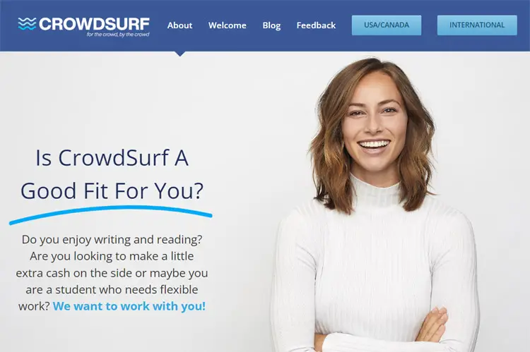 CrowdSurf-Transcription jobs from home