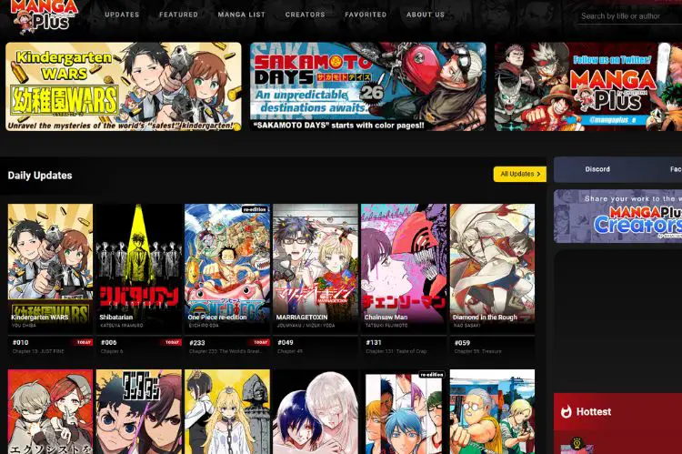 Manga Plus by Shueisha- Animesuge Alternatives