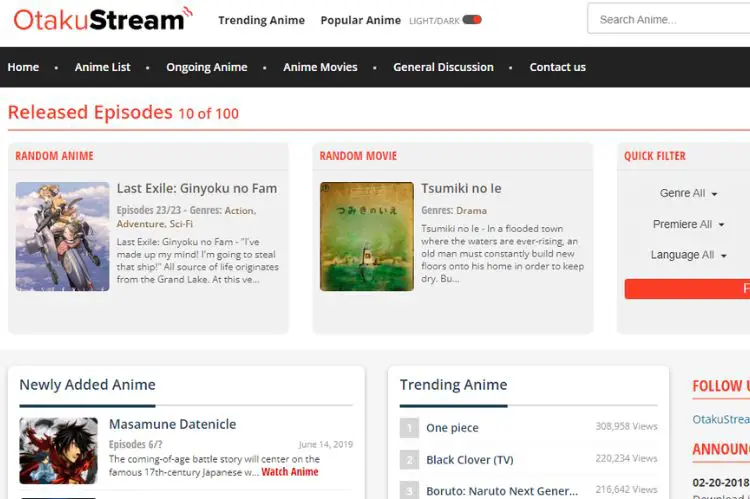 OtakuStream- Animefrenzy Alternatives