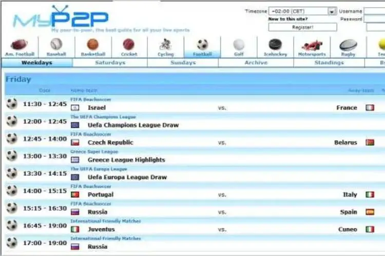 MyP2P-StreamOnSport Alternatives