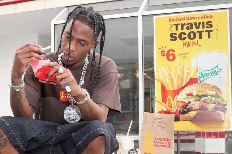 A playful urban scene with Travis Scott