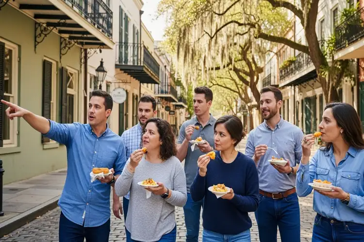 Small group walking food tour in Savannah