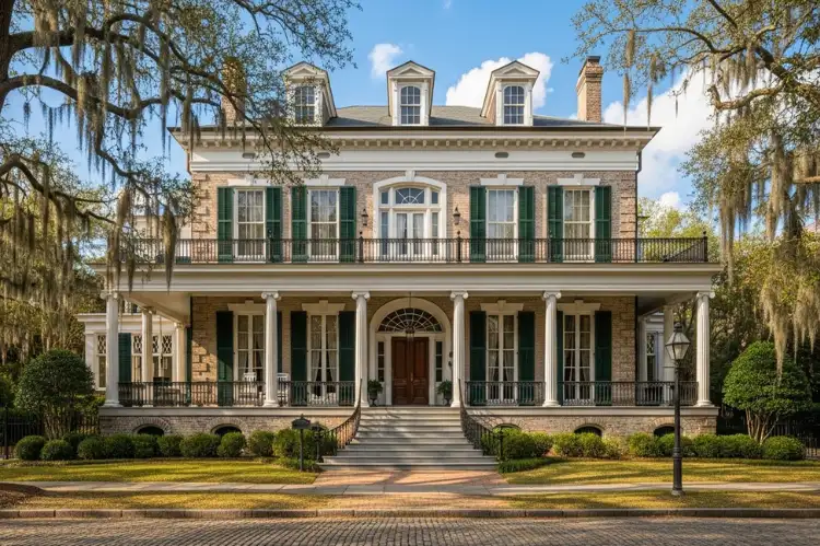 Historic 19th-century home exterior on Oglethorpe Avenue