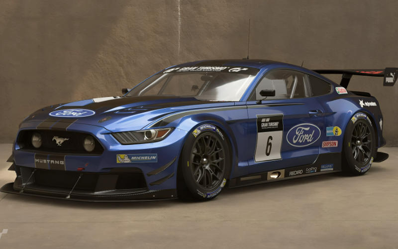 Ford Mustang GT3 racing action