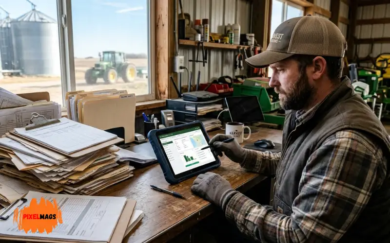 Digital farm logistics paperwork being replaced by tablet system.