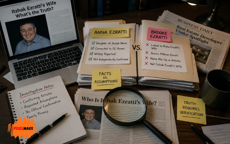 Documents comparing reported and verified Ezratti family information.