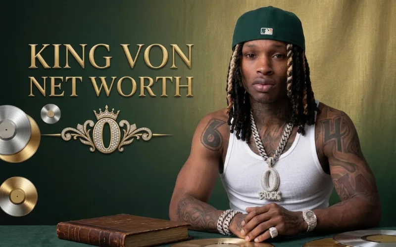 feature image of rapper King Von for a "King Von Net Worth" article.